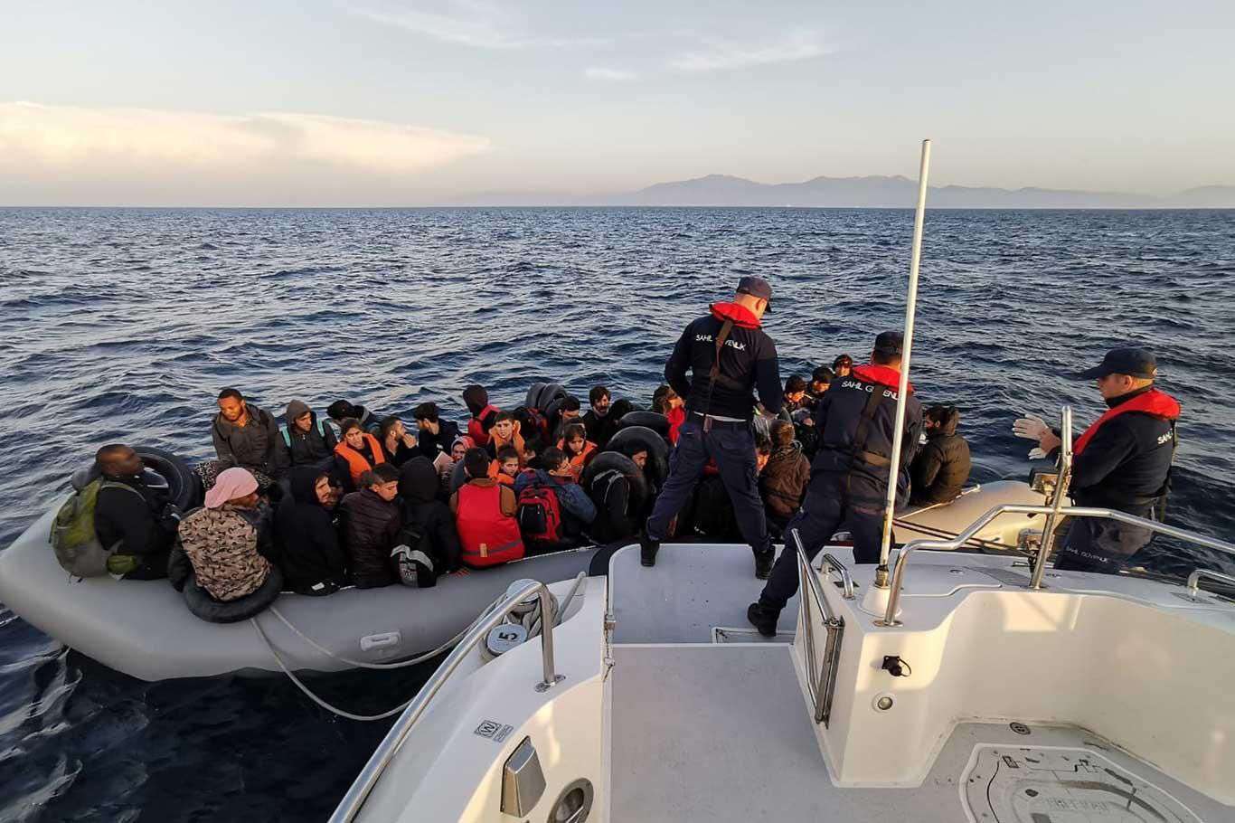 59 irregular migrants rescued off Turkey's Aegean coast